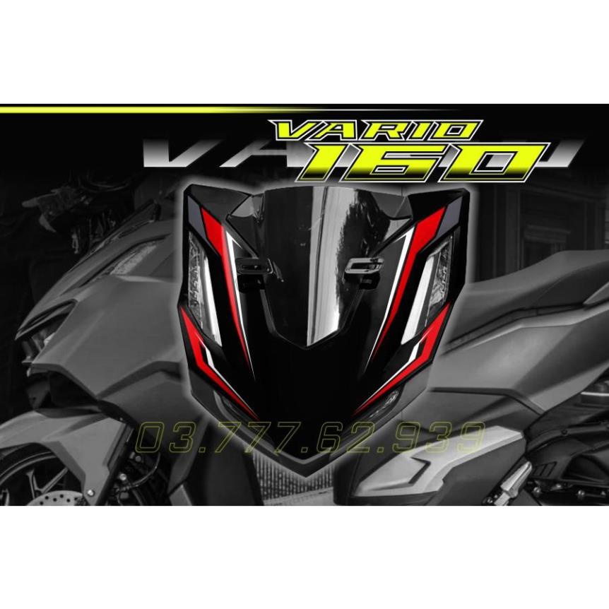 Tem rời Vario 160 - mẫu mới 2023 chỉ đỏ trắng cho xe đen Quyen Decal