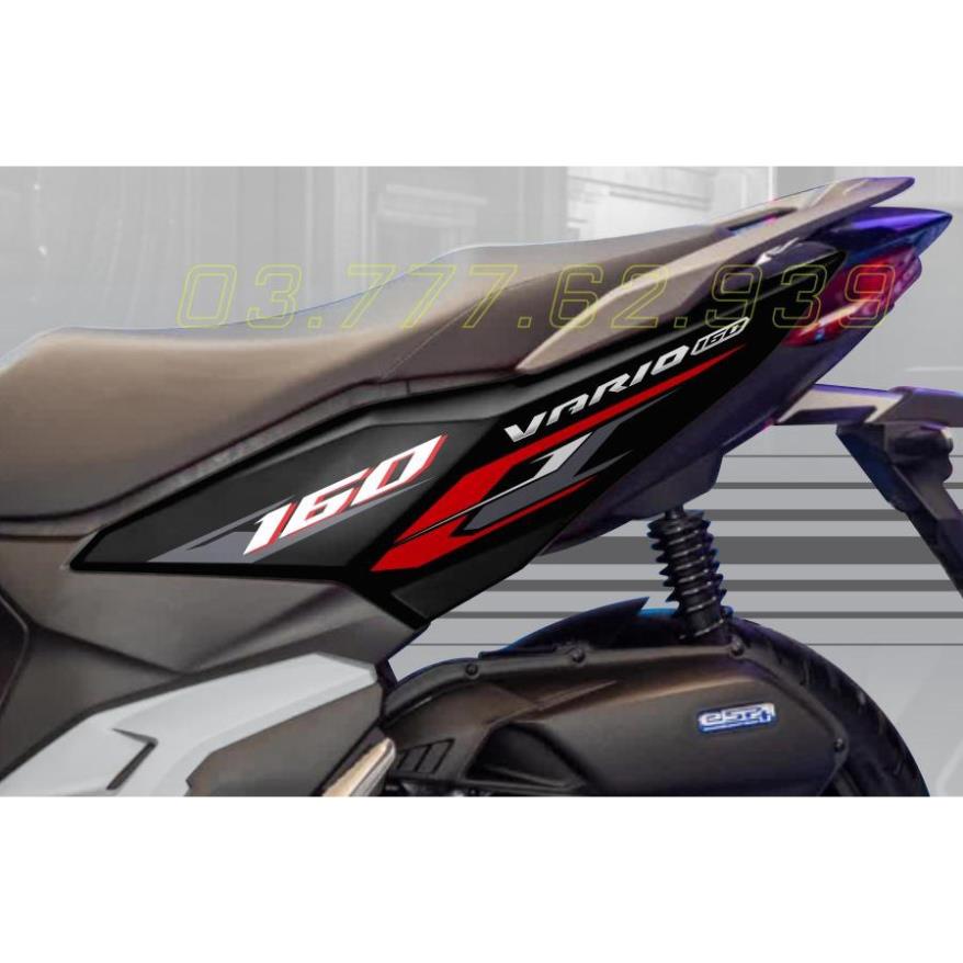 Tem rời Vario 160 - mẫu mới 2023 chỉ đỏ trắng cho xe đen Quyen Decal