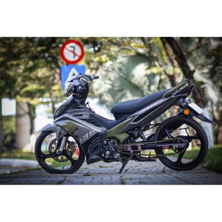 TEM RỜI mẫu LC đen trắng cho Exciter 135 xám - tem 3 lớp in sắc nét không bay màu Quyen Decal