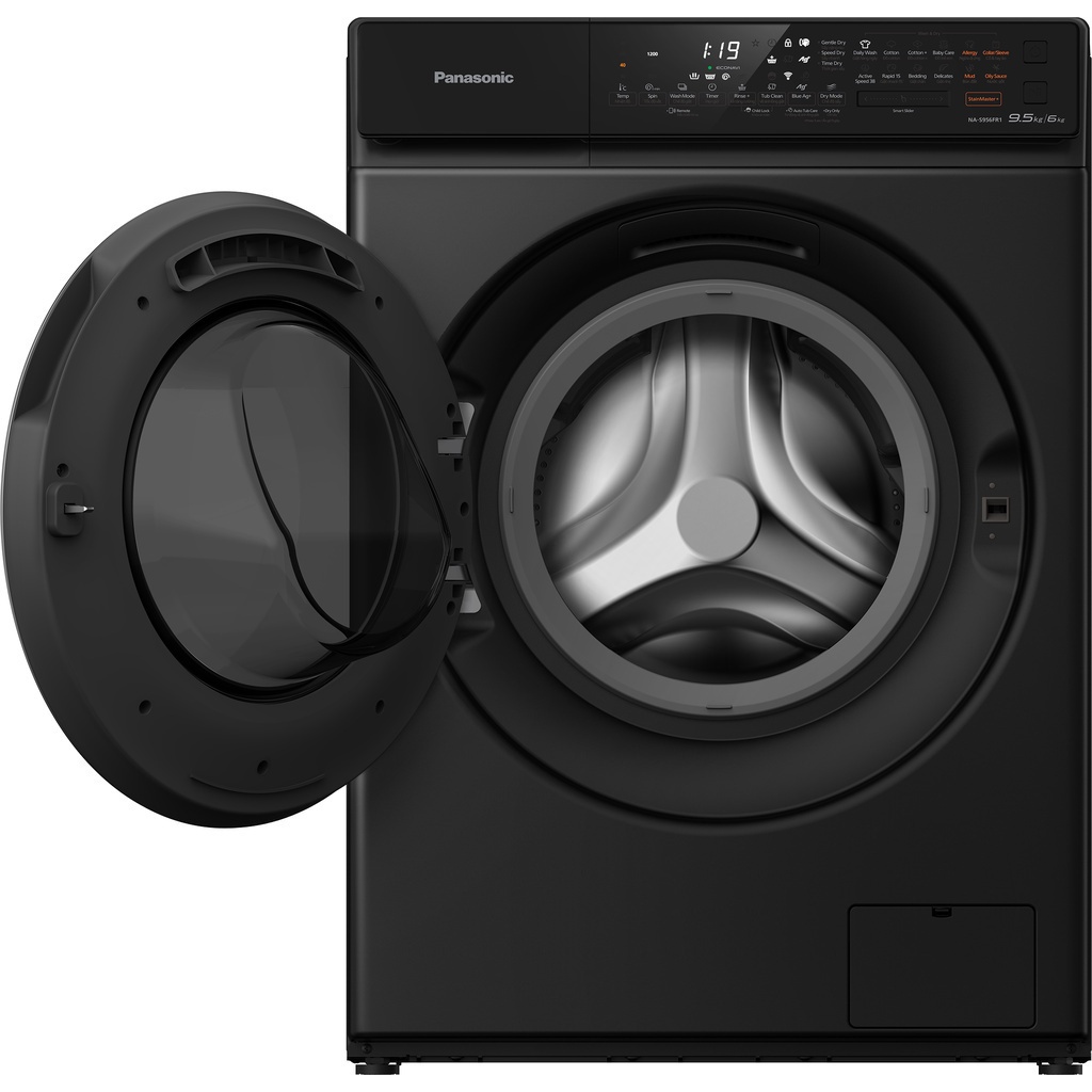 Máy Giặt Sấy Cửa Trước Panasonic 9 Kg NA-S96FR1BVT - Diệt khuẩn 99.99% (Đen)