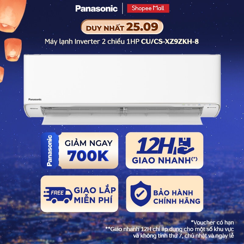 Máy lạnh/Điều hòa Panasonic CU/CS-XZ9ZKH-8 - Công suất 1HP - Hai chiều-Kết nối wifi