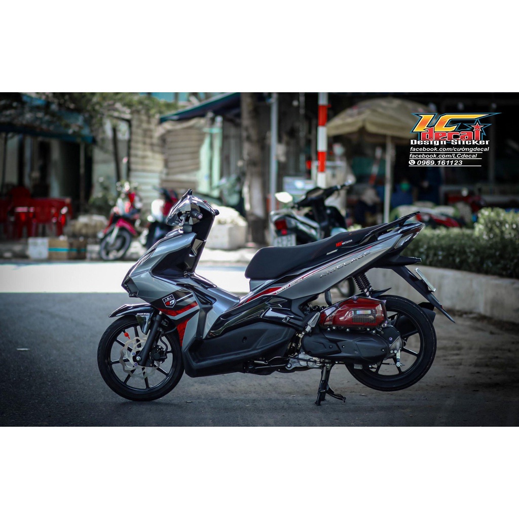 TEM RỜI mẫu mới 2022 họa tiết bắt mắt cho AirBlade 2020 xám Quyen Decal