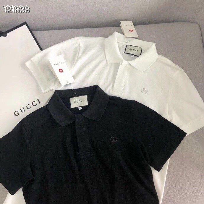 Gucci Áo polo Tay Ngắn Màu Trơn Chất Liệu cotton Thời Trang Mùa Hè 2023 Cho Nam Và Nữ