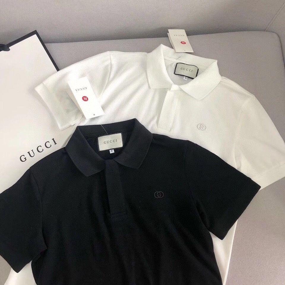 Gucci Áo polo Tay Ngắn Màu Trơn Chất Liệu cotton Thời Trang Mùa Hè 2023 Cho Nam Và Nữ