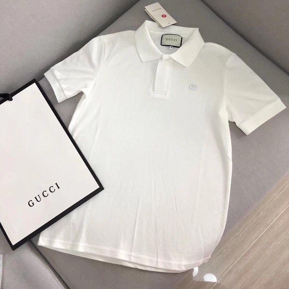 Gucci Áo polo Tay Ngắn Màu Trơn Chất Liệu cotton Thời Trang Mùa Hè 2023 Cho Nam Và Nữ