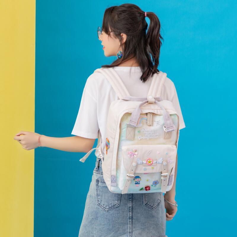 Ba Lô Đi Học / Du Lịch Hình Bánh donut Phong Cách Hàn Quốc Dành Cho Nữ Scho