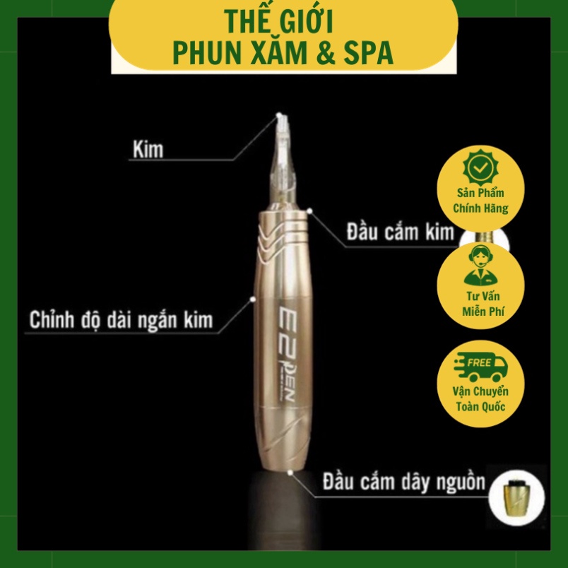 [GIÁ TỐT]  Máy Pen E2 Mini - Phun Mày Môi Thẩm Mỹ Tạo Hình Tatto - Hàng cao cấp