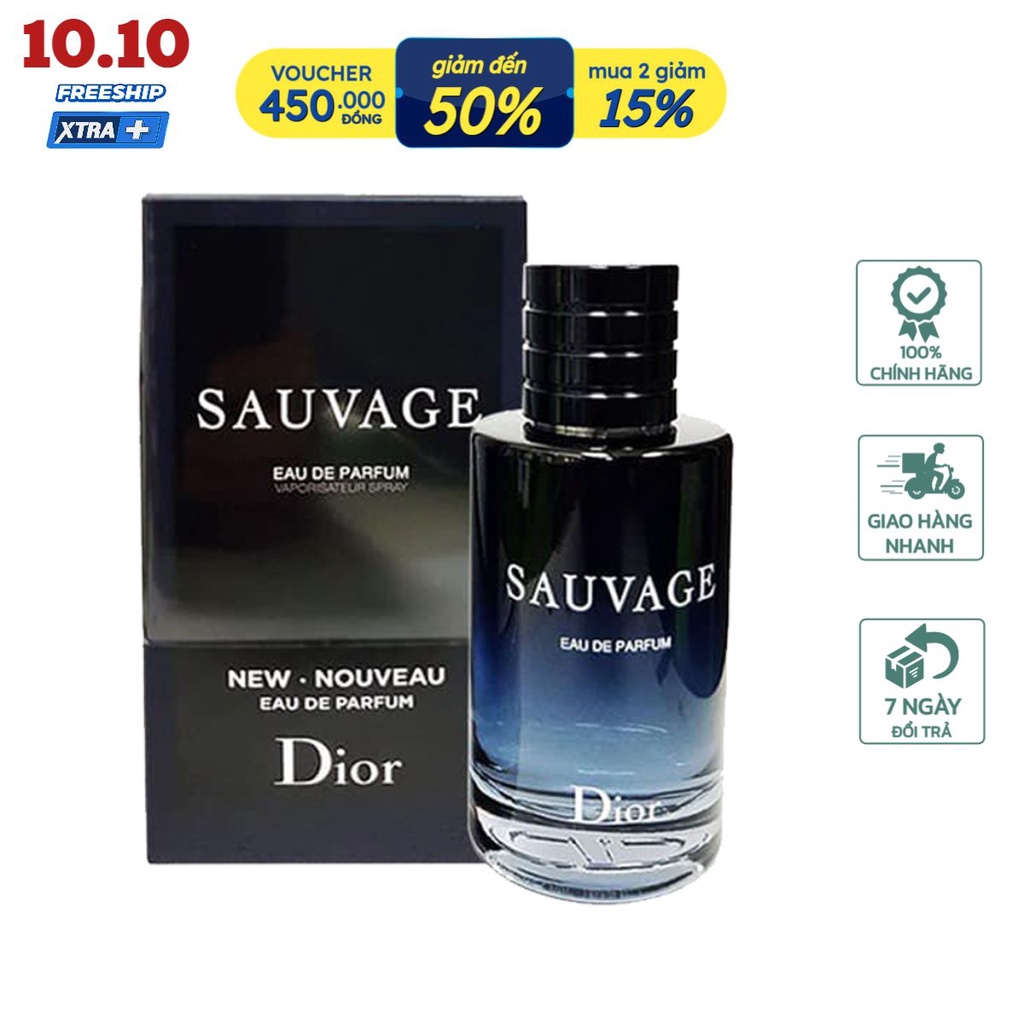 Nước hoa nam cao cấp Di.or SAU.VAGE EDT, dầu thơm lâu nam tính mạnh mẽ cuốn hút mẫu thử 100ml N23 - nuochoa.1htshop
