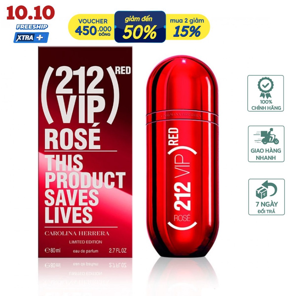 Nước hoa nữ 212 VIP Rosé Red  EDT 100ml - nuochoa.1htshop | BigBuy360 - bigbuy360.vn