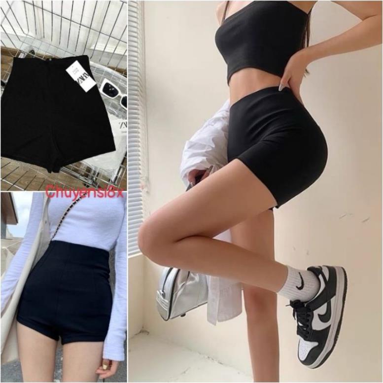 Quần Short Nữ Quần Đùi Hách Chân Dài Ôm Gọn Tôn Dáng V3 Chất Umi Co Giãn Hàn Quốc Khóa Sau | BigBuy360 - bigbuy360.vn