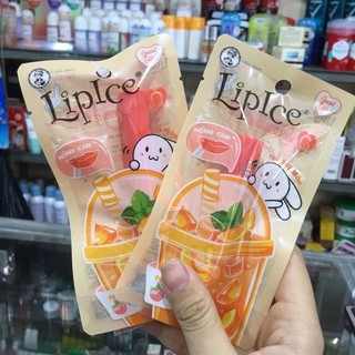 Son dưỡng Lipice Sheer Color Q Thỏ bảy màu 2.4g (sắc Hồng Cam, hương Trà Đào)