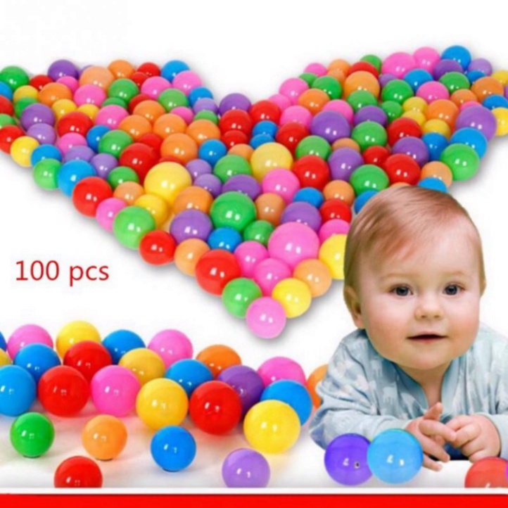100 BÓNG NHỰA MỀM CHO BÉ } . .