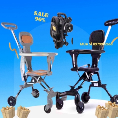 Xe Đẩy Gấp Gọn Cho Bé Yêu, Bé Đi Du Lịch Đi Chơi Siêu Gọn Nhẹ.