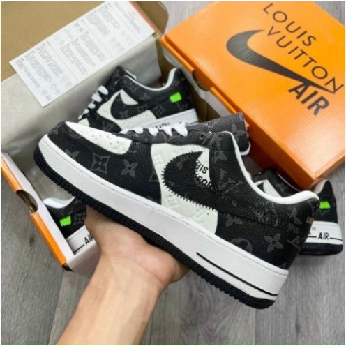 Giày_Nike Air Force 1 LV Đen Trắng, Giày AF1 LV Bản Cao Cấp Bản Đẹp Hot Trend 2023 Full Box Bill