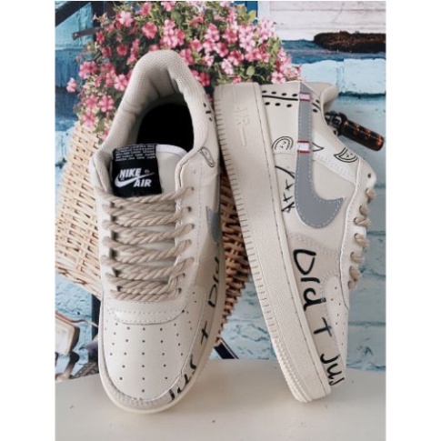 Giày NIKE_ AF1 Be Sữa, AF1 Dây Thừng Nam Nữ, Giày Sneaker Air Force 1 LV Bản Cao Câp Hottrend 2023