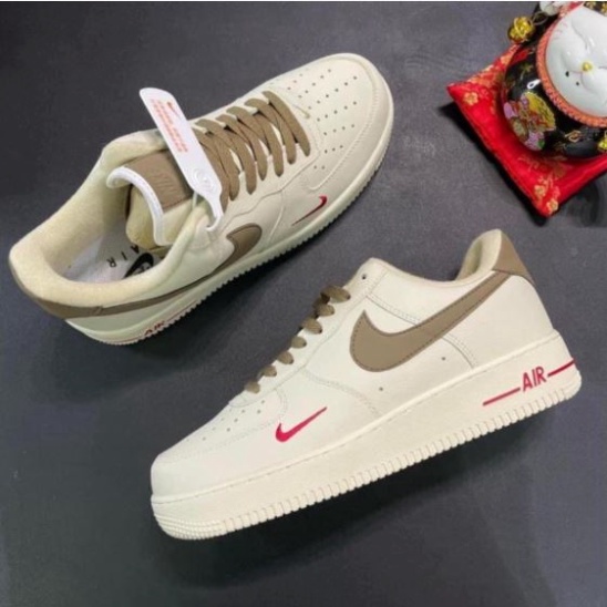 Giày NIKE_ AF1 Be Sữa, AF1 Dây Thừng Nam Nữ, Giày Sneaker Air Force 1 LV Bản Cao Câp Hottrend 2023
