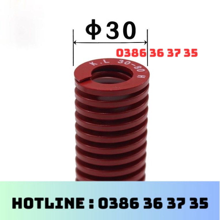 Lò xo khuôn mẫu TF-TL-TM-TH-TB, lò xo nén Khuôn Lò Xo Đỏ Phẳng Tiêu Chuẩn Mỹ