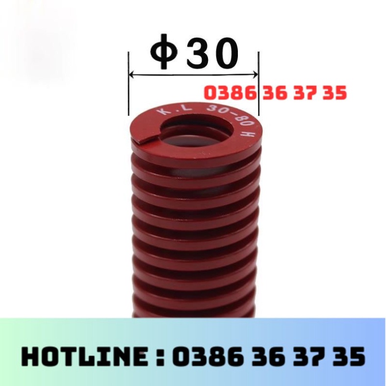Lò xo khuôn mẫu TF-TL-TM-TH-TB, lò xo nén Khuôn Lò Xo Đỏ Phẳng Tiêu Chuẩn Mỹ