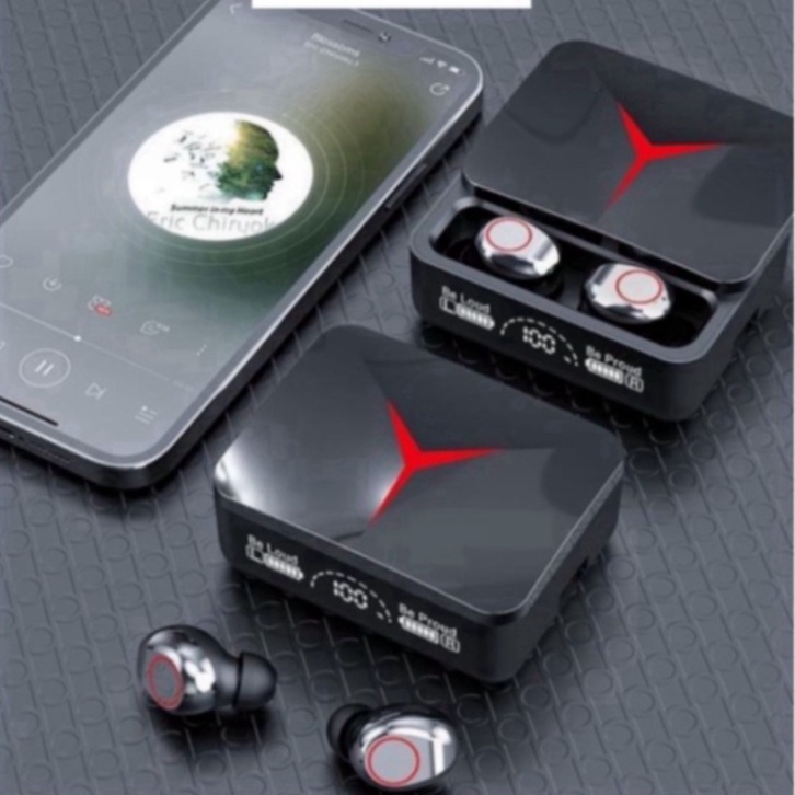 Tai nghe bluetooth M90 Pro TWS cảm ứng, màn hình led, chống nước, có mic đàm thoại, nghe nhạc, kiêm sạc dự phòng free sh