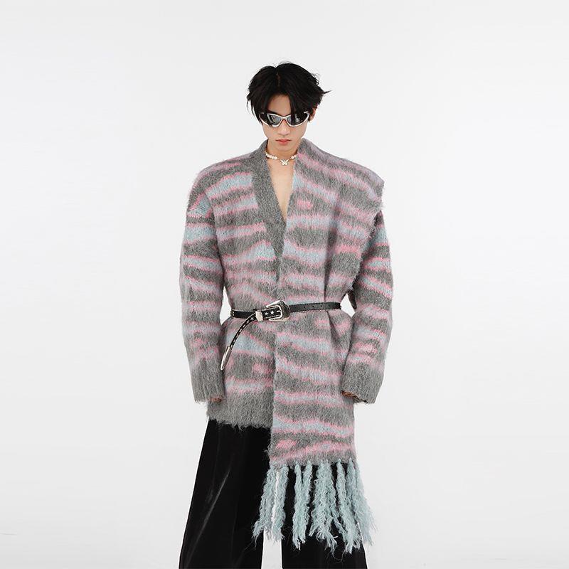 Áo Khoác cardigan Giả Nhung Lông Chồn Nhiều Màu Sắc Dáng Rộng Phong Cách Thu Đông Mới Cho Cặp Đôi