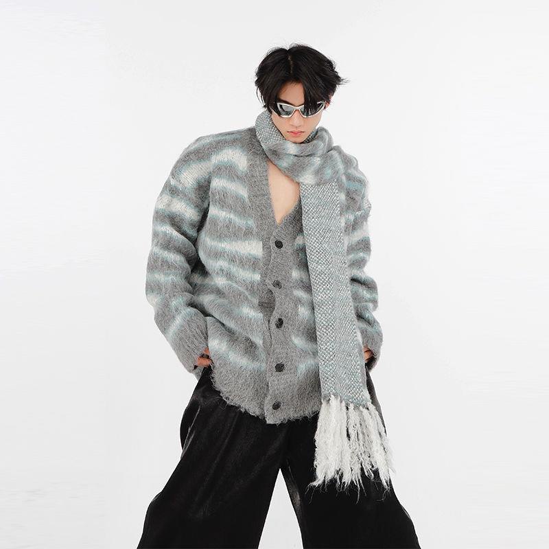 Áo Khoác cardigan Giả Nhung Lông Chồn Nhiều Màu Sắc Dáng Rộng Phong Cách Thu Đông Mới Cho Cặp Đôi