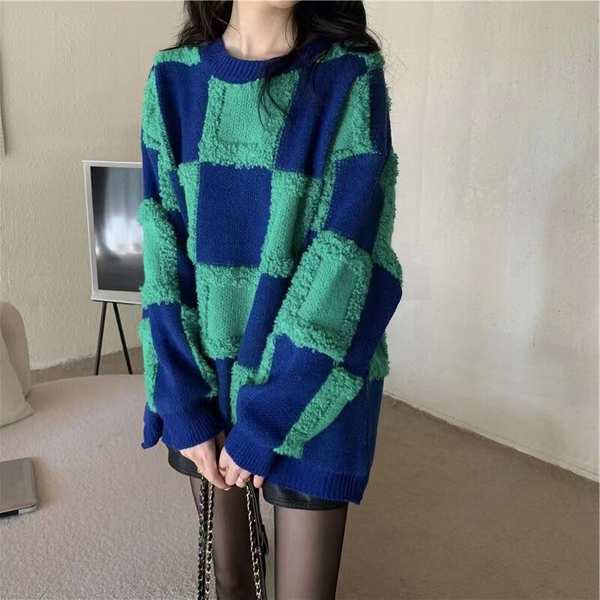 Áo sweater Dáng Rộng Phong Cách retro Mới Cho Nữ