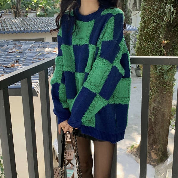 Áo sweater Dáng Rộng Phong Cách retro Mới Cho Nữ