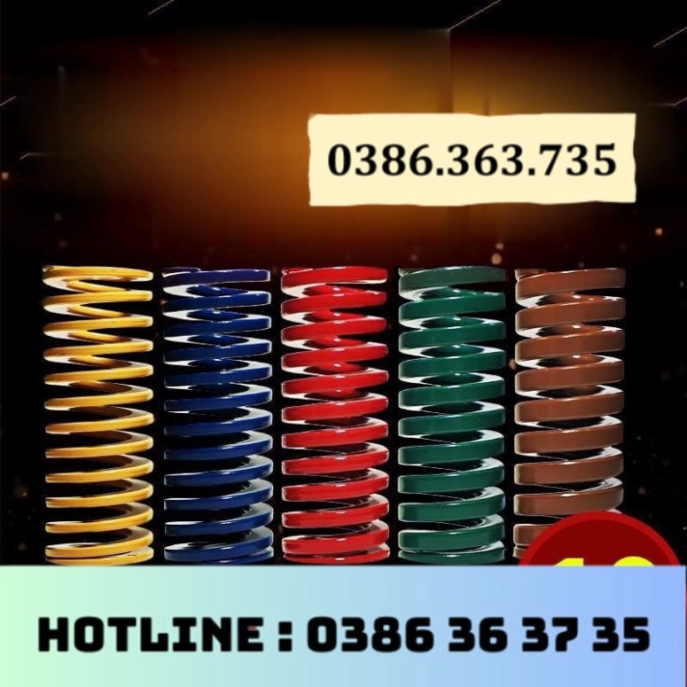 Lò xo khuôn nén, lò xo nén Tiêu Chuẩn Nhật Bản Khuôn Lò Xo/TF Màu Vàng/65MN Thép/ Màu Đỏ Vàng Xanh