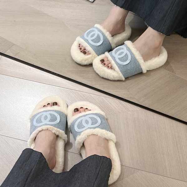 Dép Lông Đế Dày Thời Trang Thu Đông Xinh Xắn Cho Nữ