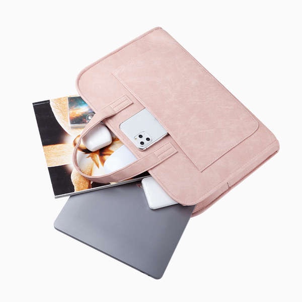 Túi Đựng laptop Di Động Hình Gấu Hồng Cho huawei matebook47 / 43 / 52 / 54cm / dell g3