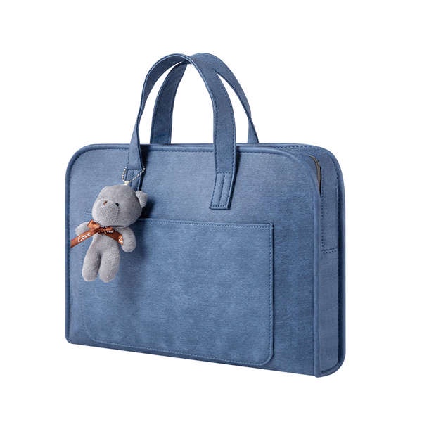 Túi Đựng laptop Di Động Hình Gấu Hồng Cho huawei matebook47 / 43 / 52 / 54cm / dell g3