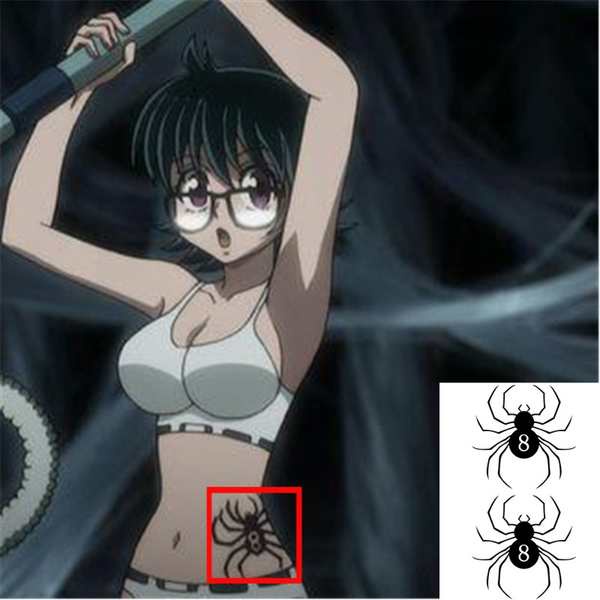 Bộ 8 Hình Xăm Dán Chống Nước Lâu Trôi Hóa Trang anime full time hunter drop murazaki spider
