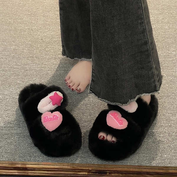 Dép cotton Phối Lông Thời Trang Mùa Thu Mới 2023 Cho Nữ