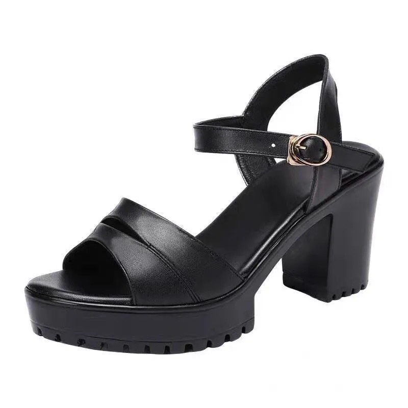 Sandal Cao Gót Phong Cách Thời Trang Mới 2021 Chống Thấm Nước Có Khóa Cài Dành Cho Nữ