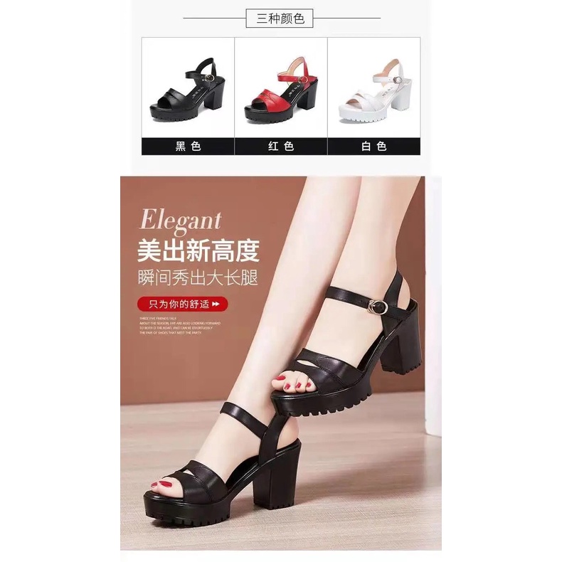 Sandal Cao Gót Phong Cách Thời Trang Mới 2021 Chống Thấm Nước Có Khóa Cài Dành Cho Nữ