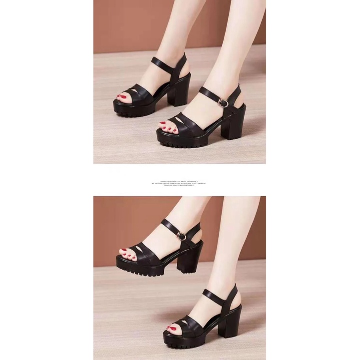 Sandal Cao Gót Phong Cách Thời Trang Mới 2021 Chống Thấm Nước Có Khóa Cài Dành Cho Nữ