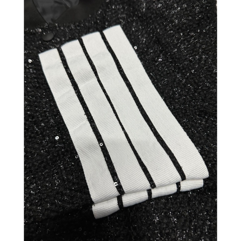 Áo Khoác sơ mi Thom chất liệu dạ kim tuyến form rộng, áo khoác Thome vạch tay trắng HOT nam nữ thời trang