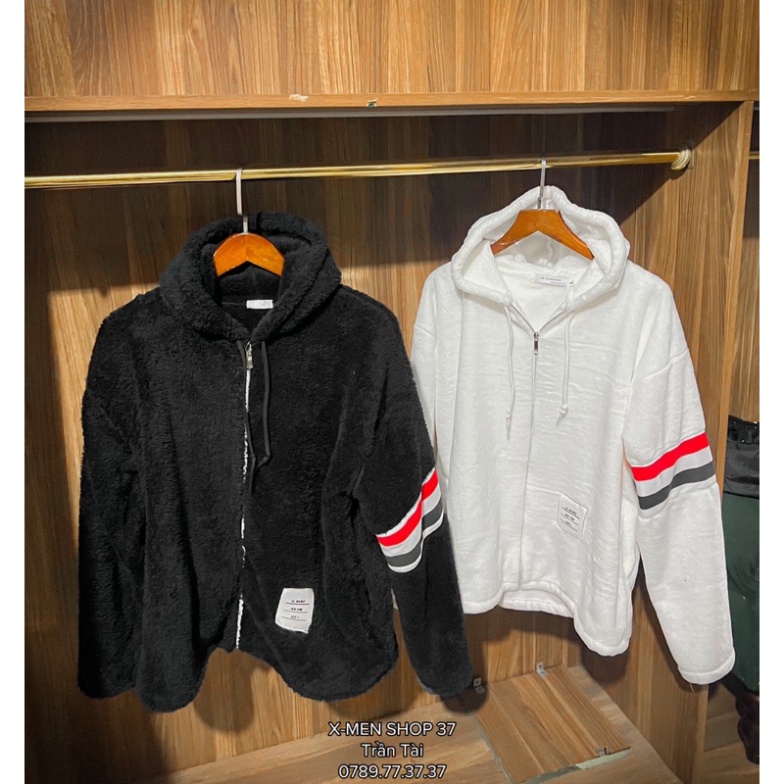 Áo khoác lông thome chất lông mượt 2 mặt có mũ thiết kế hot nhất mùa đông năm