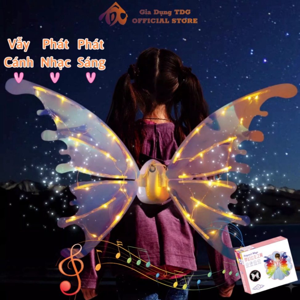 Cánh Tiên Phát Sáng Cho Các Bé Vui Chơi Ngày Lễ,Cánh Thiên Thần Tự Vẫy Và Phát Sáng Cho Bé Gái Vui Chơi Các Ngày Lễ Tết