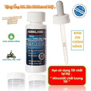 Dung dịch thoa ngoài Mọc tóc, mọc Râu Minoxidil 5% Kirkland USA FDA Approved - 1 Lọ 60ml