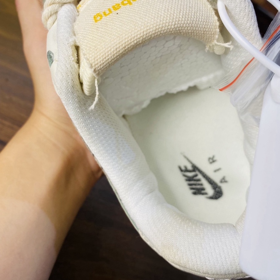 ewf Giày Sport AF1 dây thừng họa tiết Paisley màu kem, Giày sneaker thổ cẩm dây thừng nam nữ full bill box đi siêu êm e