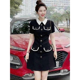 Đầm Sơ Mi Công Sở Phối Nút Dễ Thương XRT0491