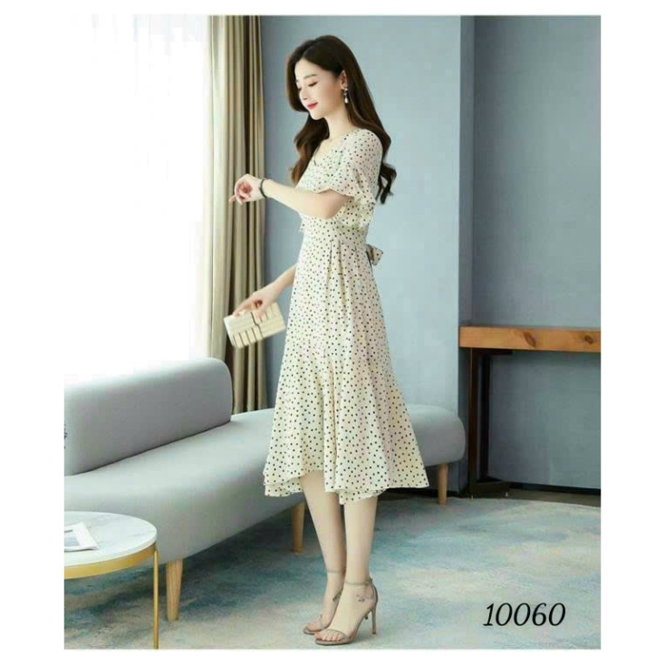 Đầm Xòe Lụa Chấm Bi Xinh Xắn Có Bigsize XRT016