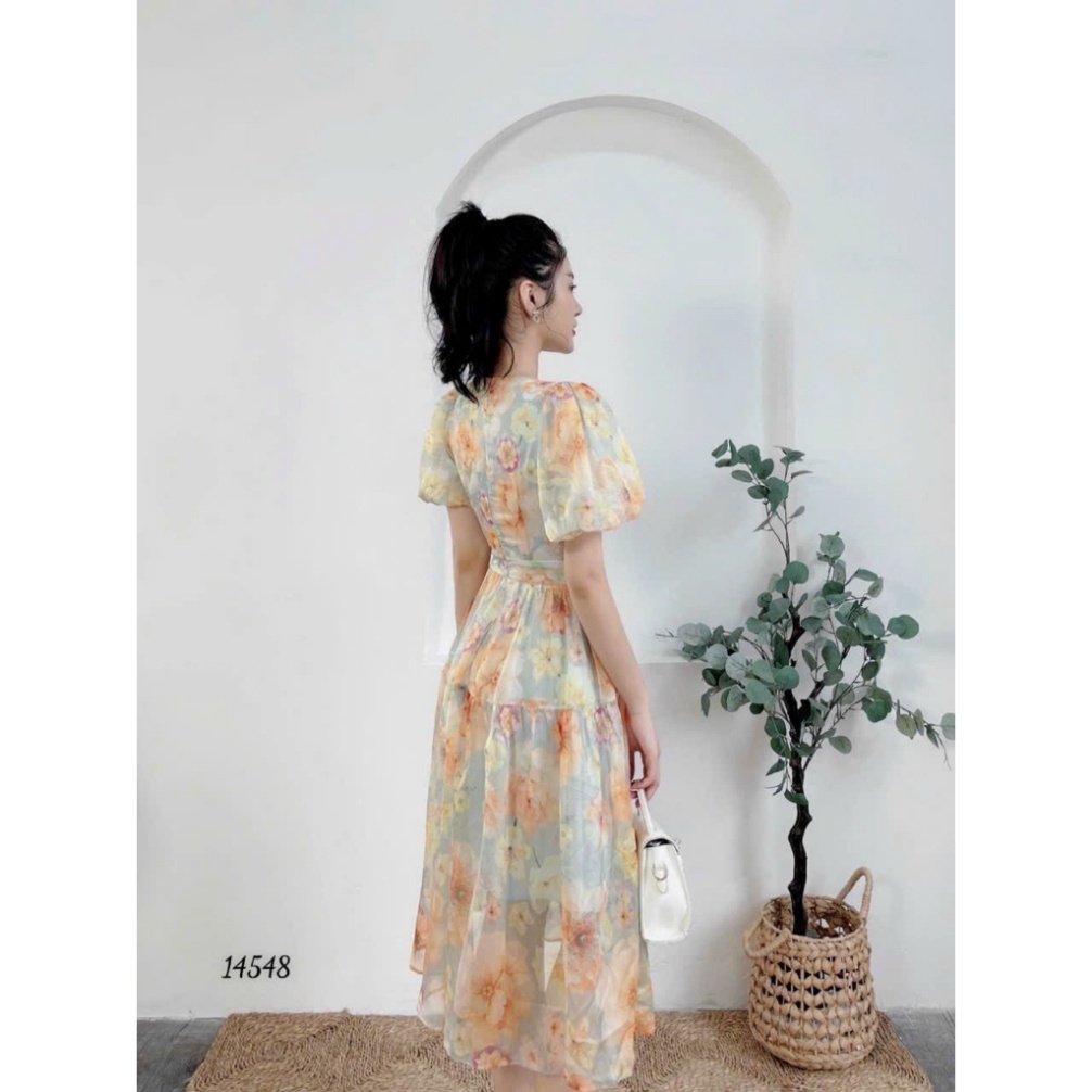 Đầm Voan Nữ Hoa 2 Lớp Cao Cấp XRT001 Có BigSize