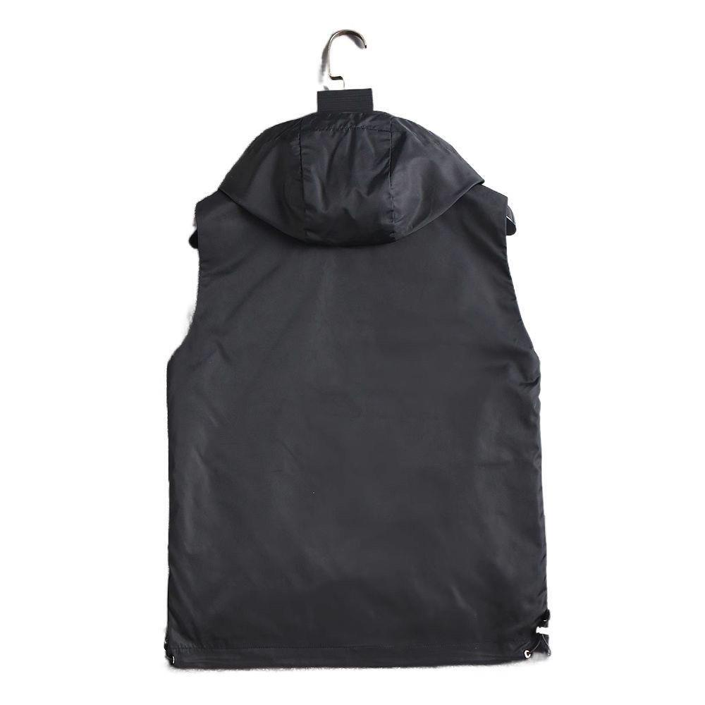 Prada Áo Khoác Không Tay Có Mũ Trùm Dáng Rộng Màu Trơn Thời Trang Xuân Thu 2023