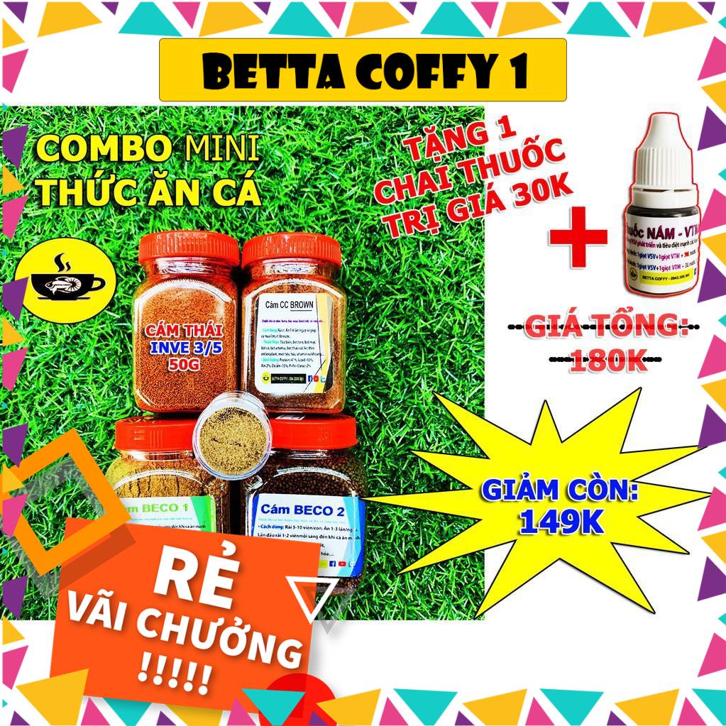 🎁 Combo Mini Thức ăn cho Cá từ mới đẻ tới lớn 🐣➡️ 🐓