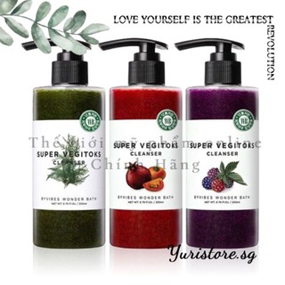 🆈🆄🆁🅸 - Sữa rửa mặt thải độc rau củ Byvibes Wonder Bath Super Vegitoks Cleanser 300ml