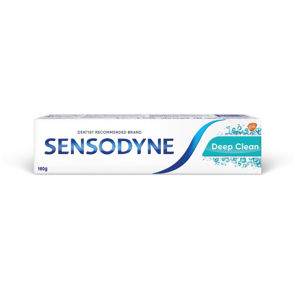 Bộ 2 Kem đánh răng SENSODYNE Deep Clean 160g giúp giảm ê buốt hiệu quả, sạch sâu cho hơi thở thơm mát