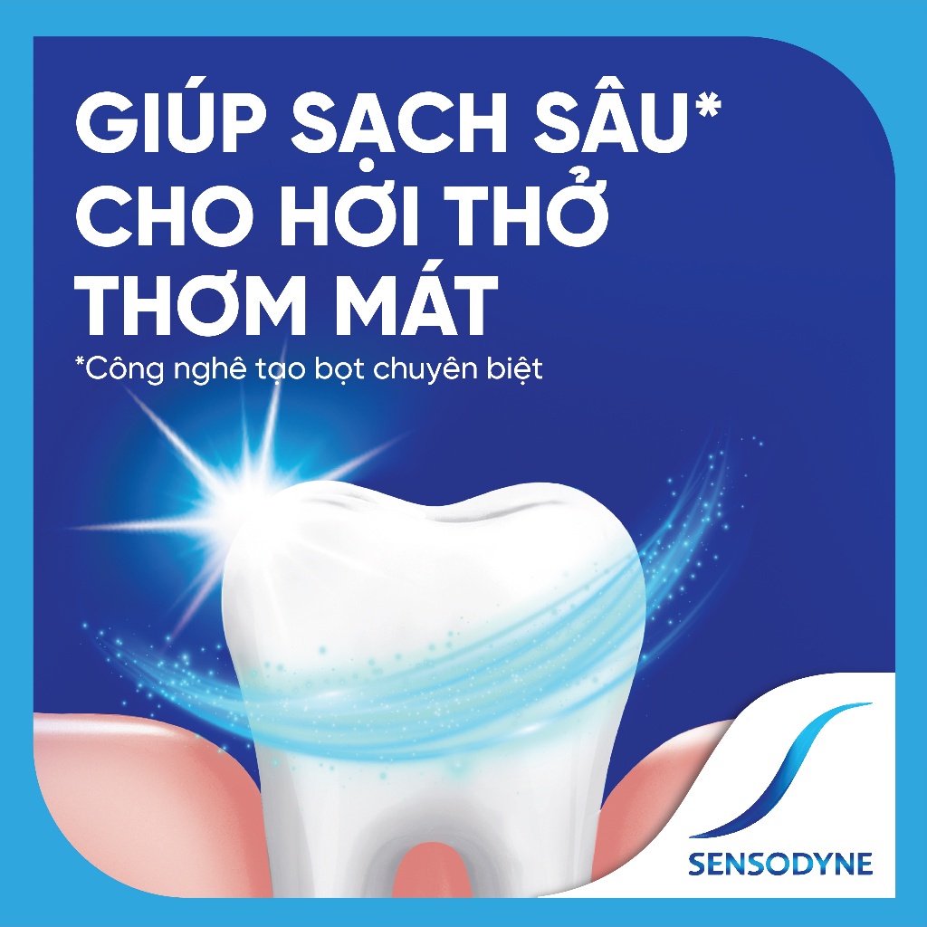 Bộ 2 Kem đánh răng SENSODYNE Deep Clean 100g giúp giảm ê buốt hiệu quả, sạch sâu cho hơi thở thơm mát