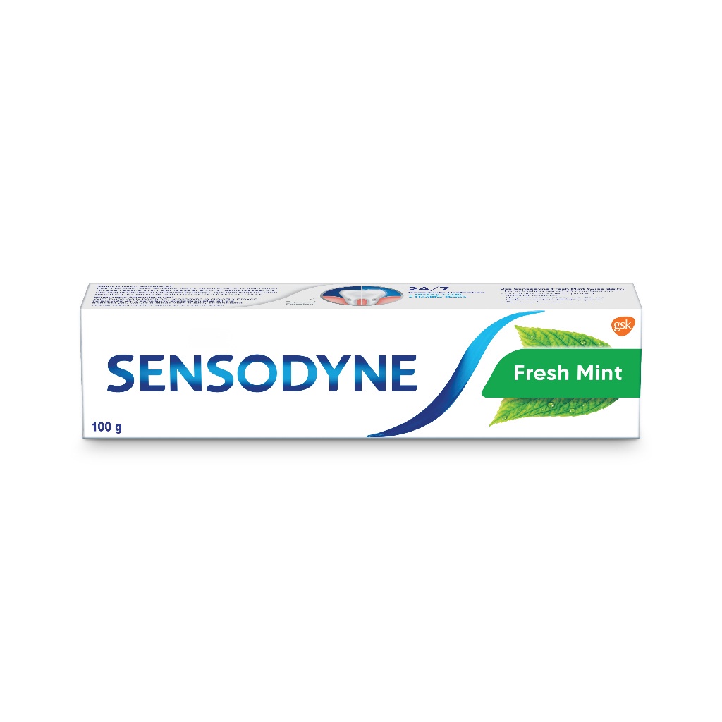 Kem đánh răng SENSODYNE Fresh Mint 100g giúp giảm ê buốt hiệu quả với hương bạc hà thơm mát